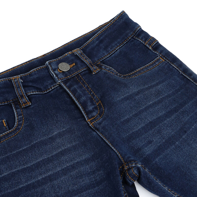 Boys Dark Blue Solid Long Trouser image number 2